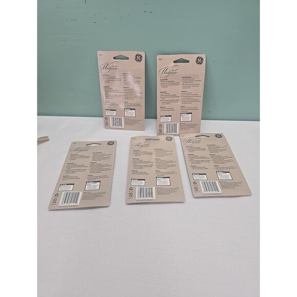 LOT OF 5 GE Coated STEEL LIGHT SWITCH COVER  WALLPLATE - Picture 4 of 7